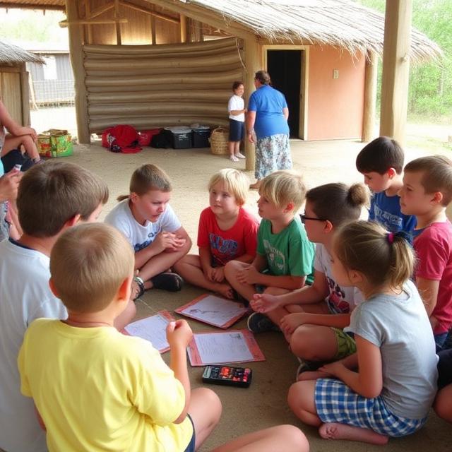 VBS with local children