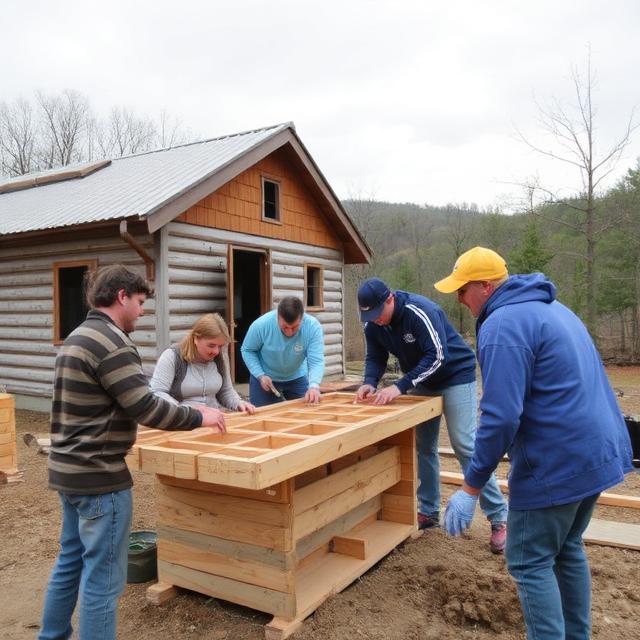 Team building homes in Appalachia